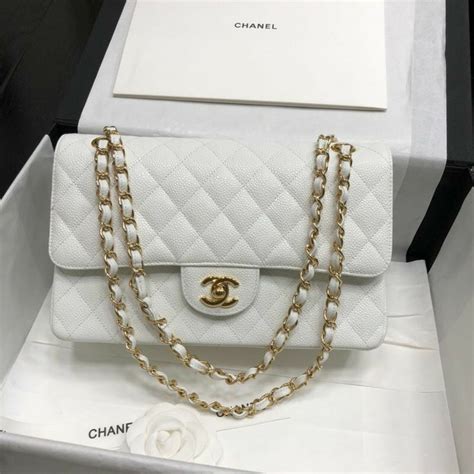 white chanel bah|chanel bags white color.